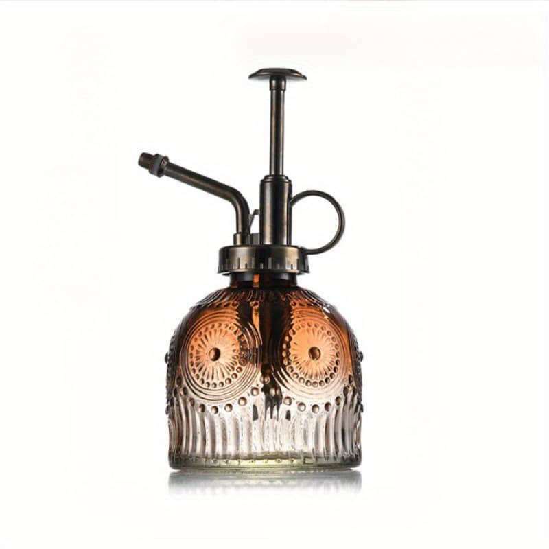 1pc Vintage Embossed Glass Watering Can, Handheld Decorative Watering Spray Bottle For Gardening And Household Use Gardening & Lawn Care Shop Online at Dubai Trades 2