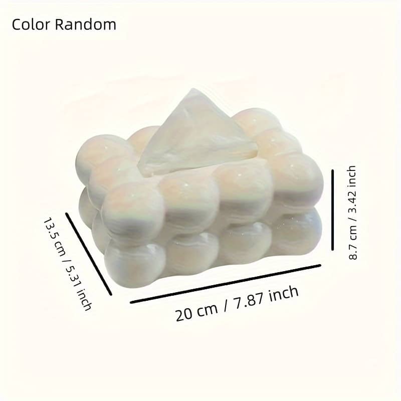 1pc Visually Appealing -shaped Tissue Box Holder – Stylish White Glossy , For Living Room, Bedroom, Kitchen, Bathroom | Plastic Napkin Dispenser, Cute Tissue Box Holder Dining & Entertaining Shop Online at Dubai Trades 2