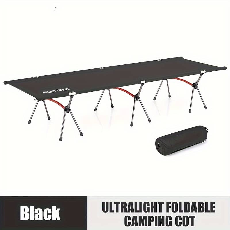 1pc West Tune Portable Folding Camping Bed, Lightweight Aluminum Alloy Single Outdoor Bed For Travel, Hiking, Backpacking, Tent Bed Camping & Hiking Shop Online at Dubai Trades 2