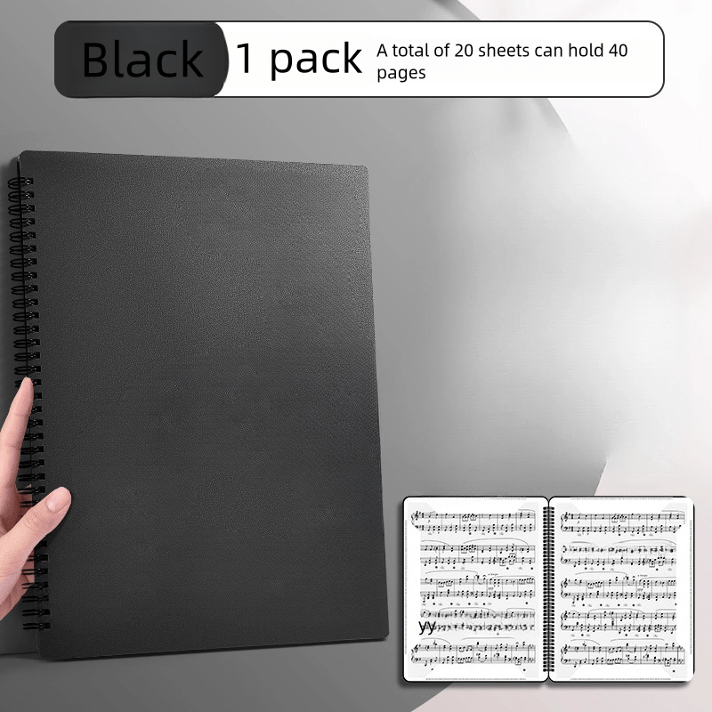 20/30 Pages Sheet Music Folder Extended Piano Sheet Music Folder, A4 Size Black Double-sided Writing Choir Folder For Marching Band Piano General Accessories Shop Online at Dubai Trades 2