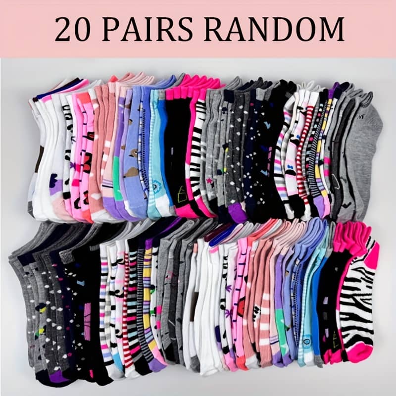 20/60 Pairs Candy Colored Socks, Casual & Breathable Low Cut Ankle Socks, Women’s Stockings & Hosiery Accessories Shop Online at Dubai Trades 2