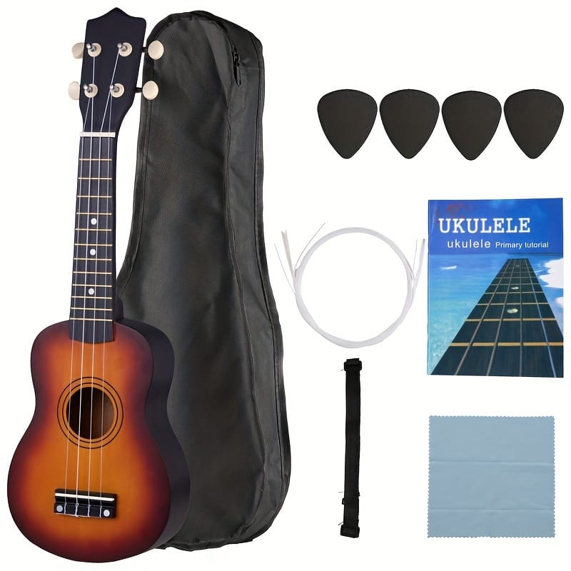 21-inch Soprano Ukulele Sunburst Hawaii Guitar 4 Strings Instrument For Beginner Folk & World Shop Online at Dubai Trades 2