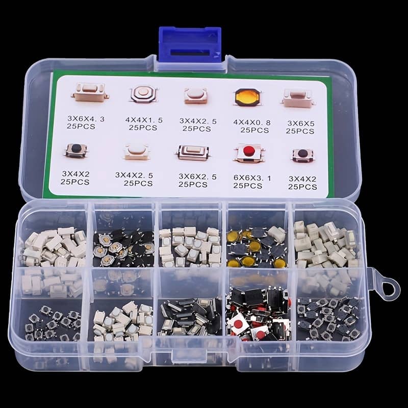 250pcs 10 Types Tactile Push Button Switch Car Keys Button Touch Automotive Shop Online at Dubai Trades 2