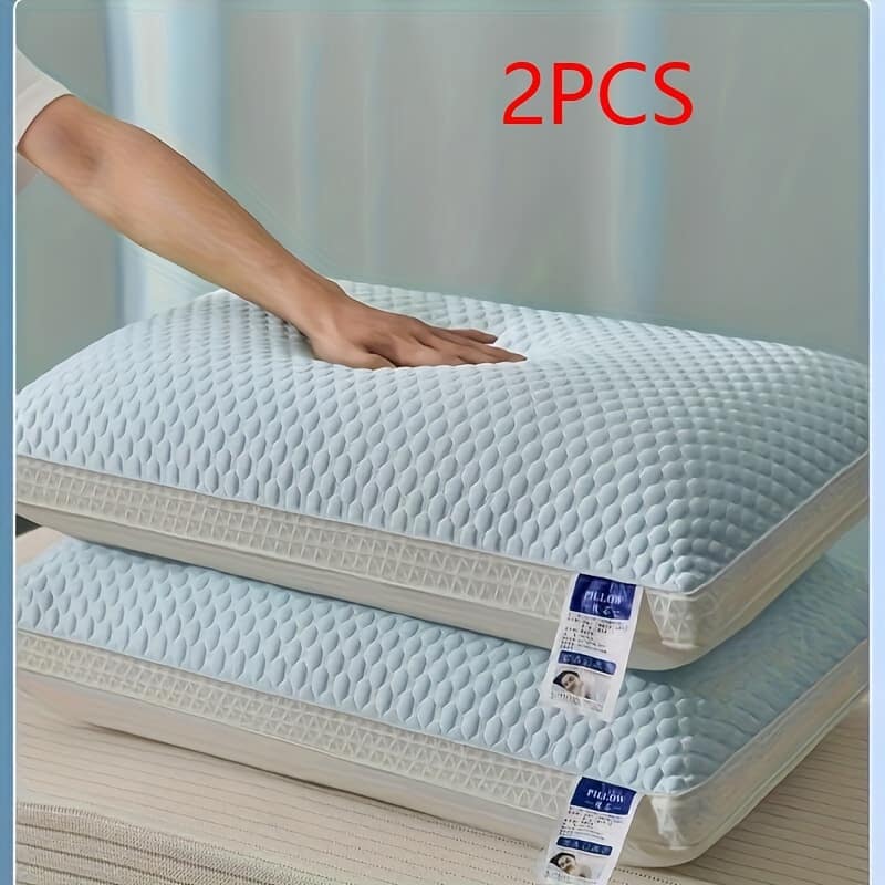 2pcs Cooling Breathable Tofu Pillows – Relax & Neck Support, Easy For Home, Bedroom, Hotel – Gift, Christmas Present Bed Pillows Shop Online at Dubai Trades 2