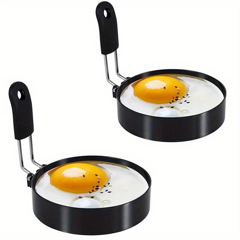 2pcs, Egg Rings (4”), Stainless Steel Egg Cooking Rings, Pancake Mold For Frying Eggs And , Kitchen Gadgets, Kitchen Stuff, Kitchen Accessories, Home Kitchen Items Cookware Shop Online at Dubai Trades 2