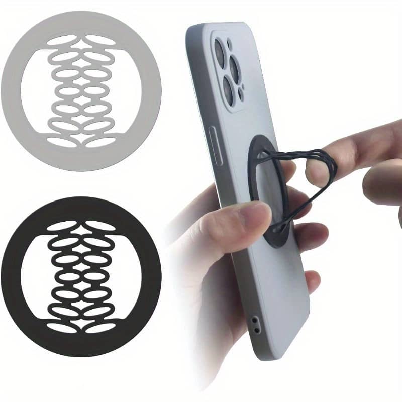 2pcs Magnetic Phone Holder With Silicone Finger Holder For Iphone, And Android Smartphones – Grey/blue Accessories Shop Online at Dubai Trades 2