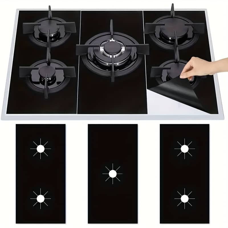 3 5-hole Gas Stove Mats, Oil-resistant And Dirty Gas Stove Mats, Gas Stove Top Protector, Reusable And Easy To Clean, A To Keep The Kitchen Stove Clean And Hygienic. Cookware Shop Online at Dubai Trades 2