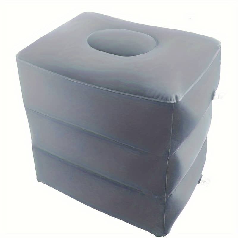 3-layer Inflatable Leg Positioner Pillow For Travel – Versatile Airplane, Train, And Car Leg Support Cushion With Storage Bag & Dust Cover, Flocking Material, Bed Pillows & Positioners Shop Online at Dubai Trades 2
