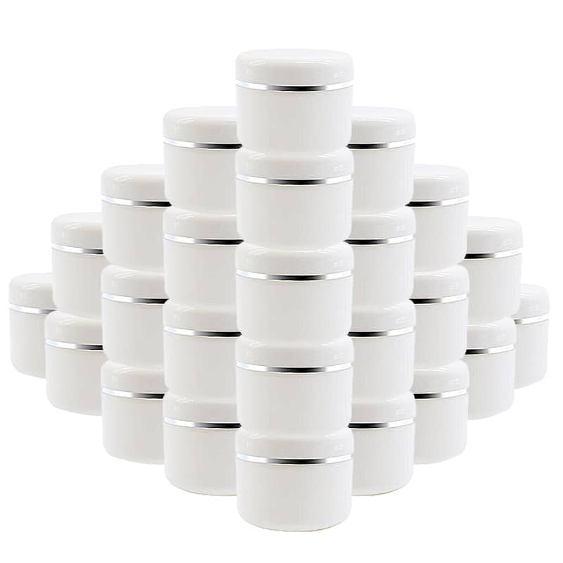 30pcs 30g Cream Jar White Plastic Cosmetic Jars Sample Bottles Cosmetics Box Empty Makeup Jar Pot For Travel Beauty & Personal Care Shop Online at Dubai Trades 2