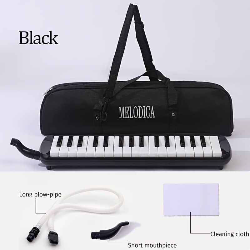 32-key Melodica Air Piano Keyboard With Soft Long Tube, Short Mouthpiece, And Carrying Bag – Abs Material, Easy , Portable Instrument In Black, Red, Blue, Green Folk & World Shop Online at Dubai Trades 2