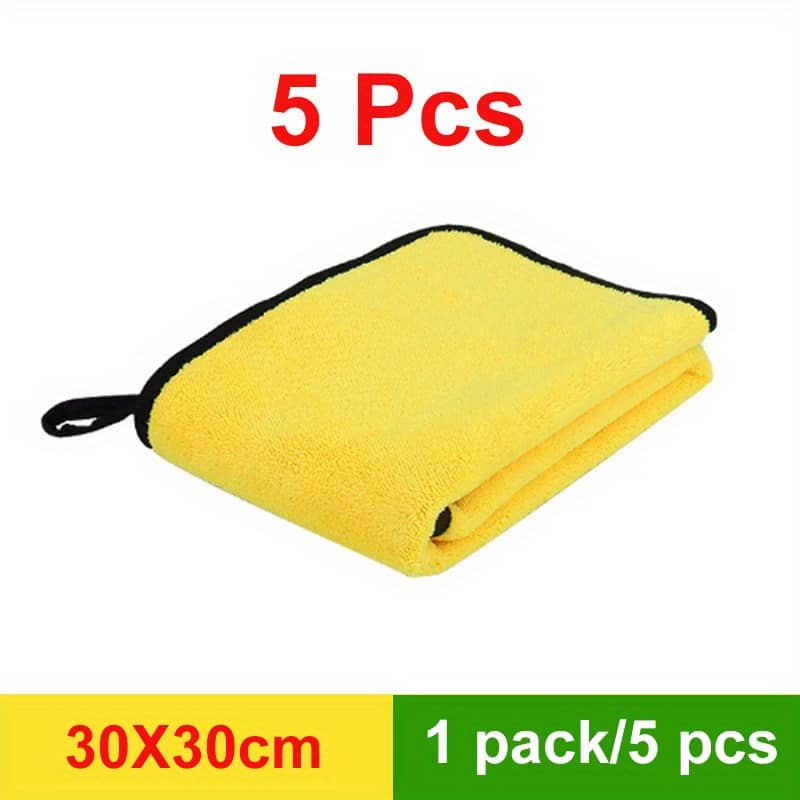 3/5/10 Pcs Car Wash Microfiber Towel Car Cleaning Drying Kitchen Rag Dishwashing Towel 30*30cm(11.8*11.8 Inch), Colors Automotive Shop Online at Dubai Trades 2
