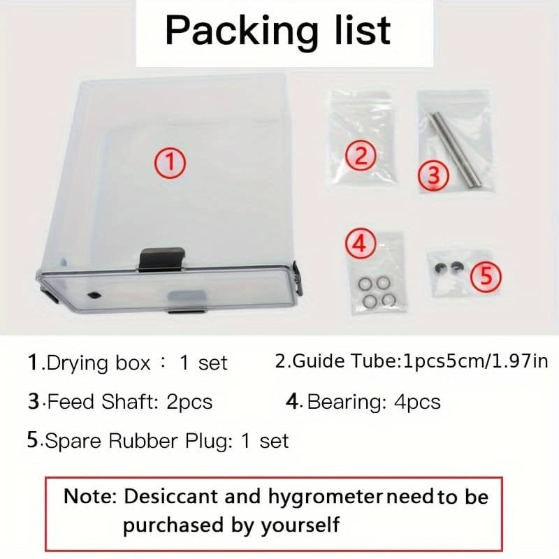 3d Printer Filament Dryer Box – Dustproof And Moisture-resistant Plastic Storage Container For Printing Materials, With Lid And Clips 3D Printer Parts & Accessories Shop Online at Dubai Trades 2
