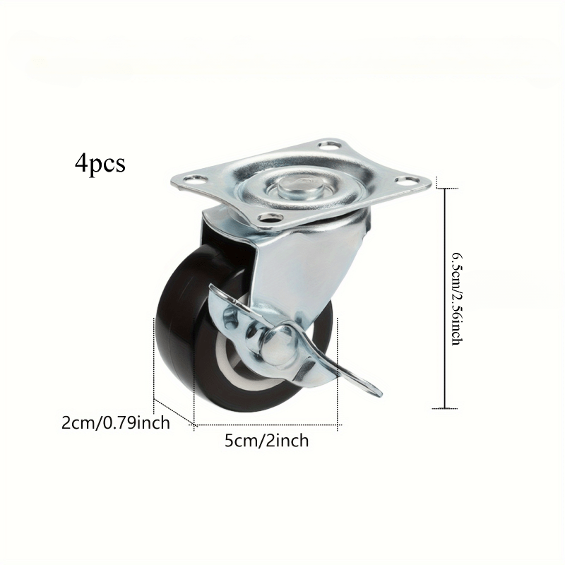 4-pack Plate Casters – Heavy Duty Steel Swivel Casters With Locking Brakes, For Computer Cabinets, Office Desks, Workbenches & Storage Solutions Business, Industry & Science Shop Online at Dubai Trades 2