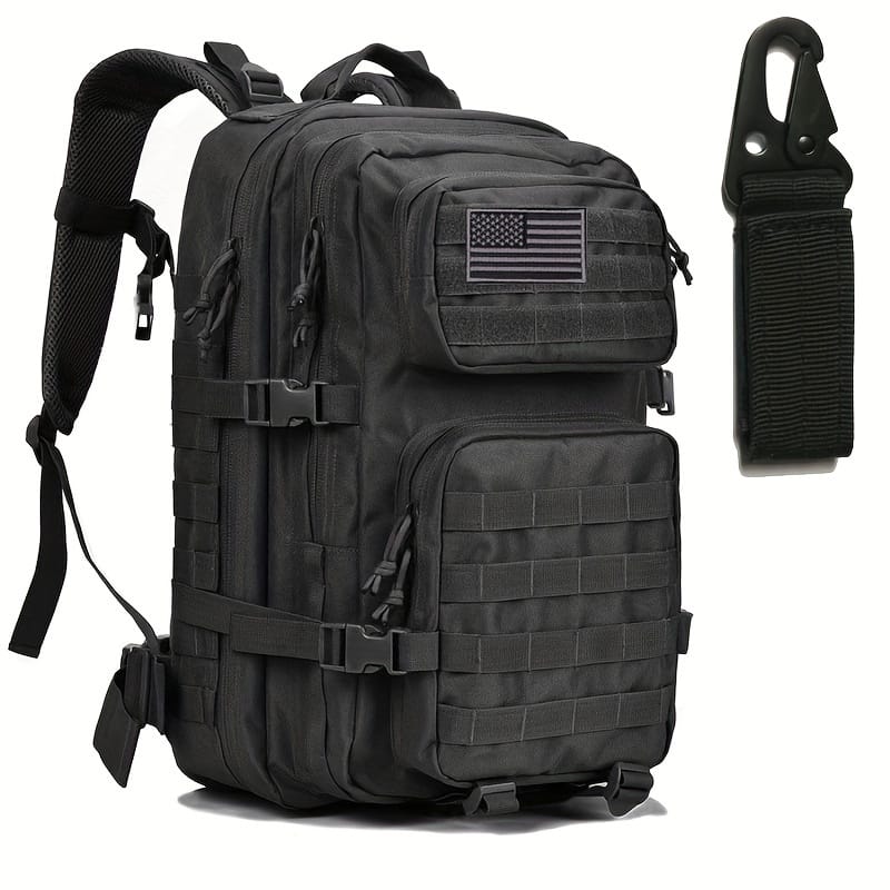45l Large Capacity Tactical Backpack – Durable Oxford Cloth, Double Shoulder Straps, Multiple Storage Compartments For Hiking, Fishing & , Black, Backpack For Travel Hunting & Fishing Shop Online at Dubai Trades 2