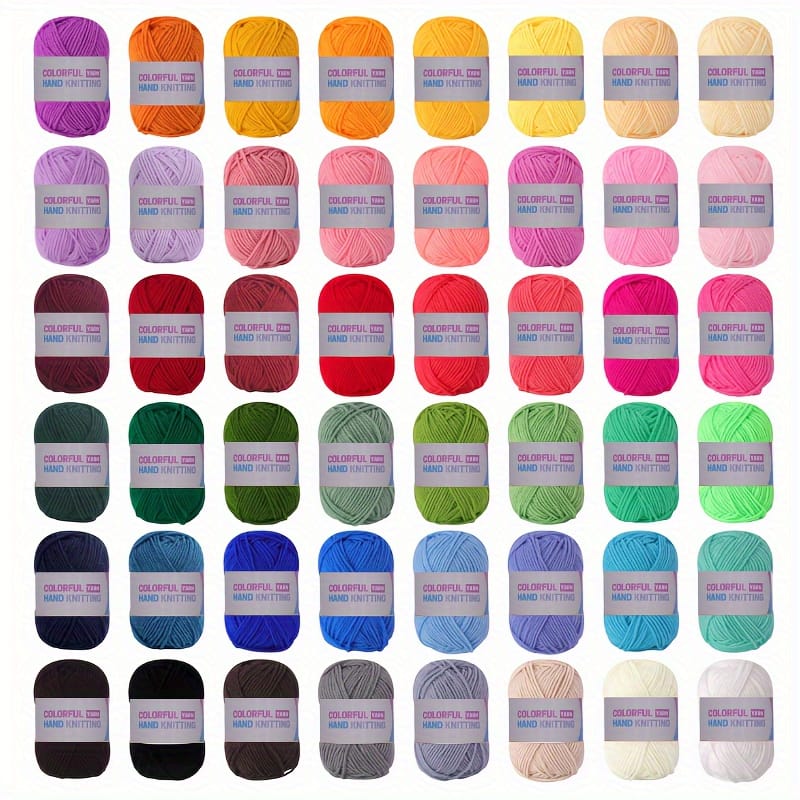 48pcs 100% Acrylic Yarn, 2pcs Double-headed Crochet Hook For Diy Crocheting And Knitting Dolls, Blankets And Various Handicrafts 25g/pc Arts, Crafts & Sewing Shop Online at Dubai Trades 2