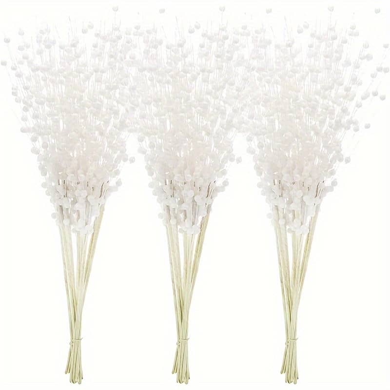 4pcs Artificial Stem Ornaments, Decorative Bead Sticks, Glittery Twigs, Picks, Branches For Christmas Tree, Small Vase, Holiday, Wedding, Party (17 Inches, Rose Golden) Artificial Flowers Shop Online at Dubai Trades 2