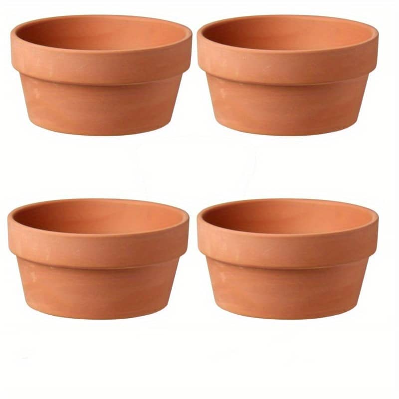 4pcs Terracotta Buld Pots 4.5″x2.3″ Flower Pots Clay Pottery Planter With Drainage Hole Cactus Succulent Plant Nursery Pots- Great For Plants,crafts Gardening & Lawn Care Shop Online at Dubai Trades 2