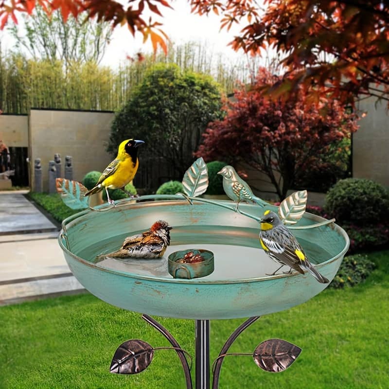 5 Bath With Metal , Garden Bath For Outdoors Tall Bath Iron Freestanding & Lightweight Bath Backyard Birding & Wildlife Shop Online at Dubai Trades 2