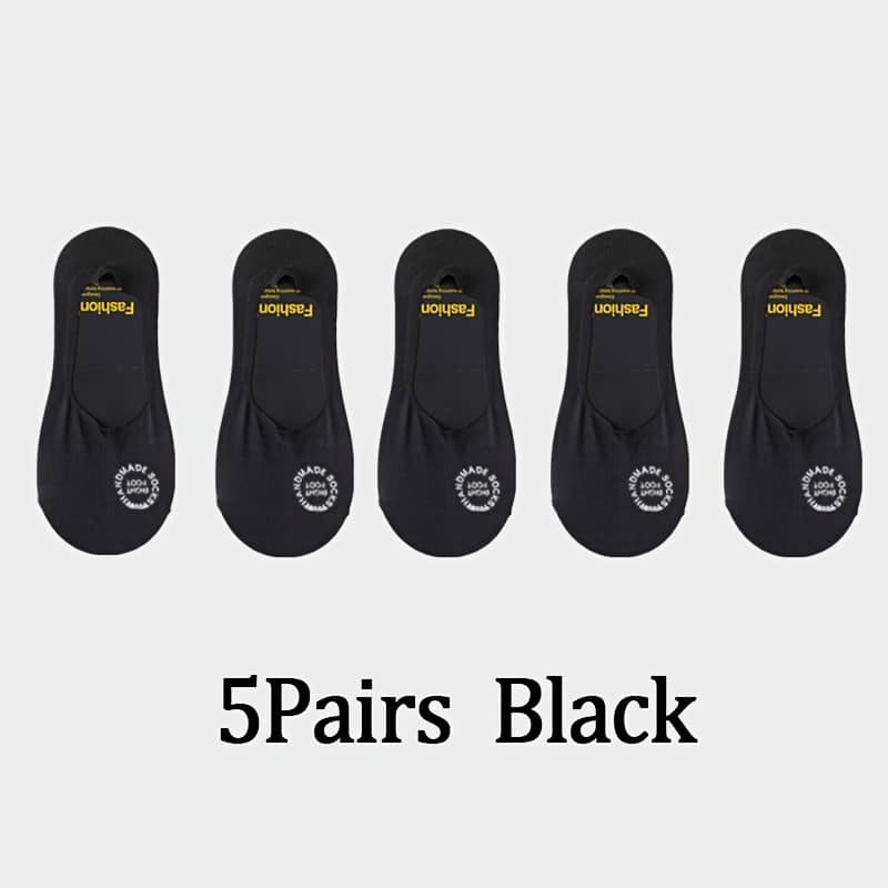 5 Pairs Of Men’s Summer Breathable Mesh Bottom Business Casual Sports Non-slip Invisible Boat Socks Clothing Shop Online at Dubai Trades 2