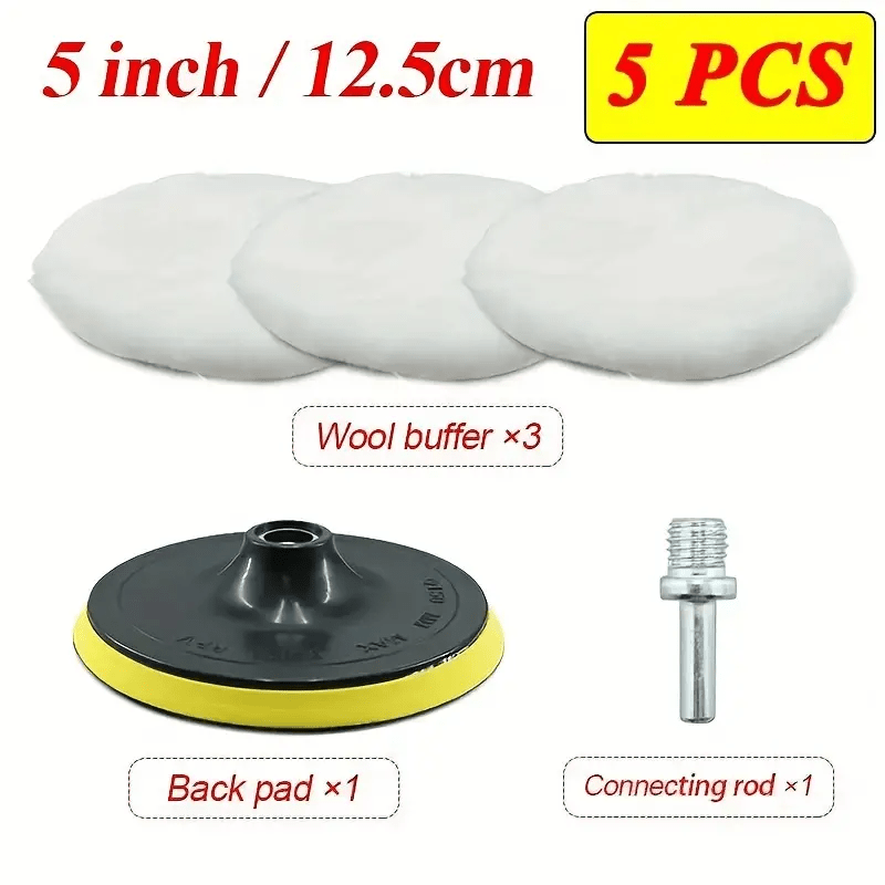 5pcs Car Polishing Set – Waxing Sponge Disc For Industrial And Beauty Care – Car Detailing And Maintenance Automotive Shop Online at Dubai Trades 2
