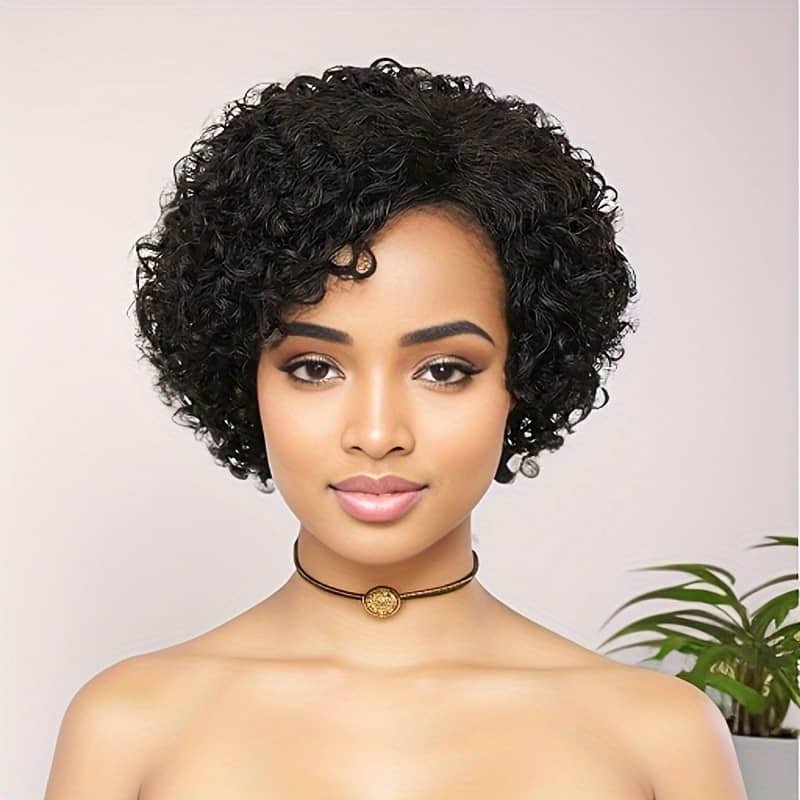 6-inch Afro Human Hair Wig For Women – Brazilian , Short, Machine-made, None Lace, , With Mother’s Day Gift Option, Woven Wigs Beauty & Personal Care Shop Online at Dubai Trades 2