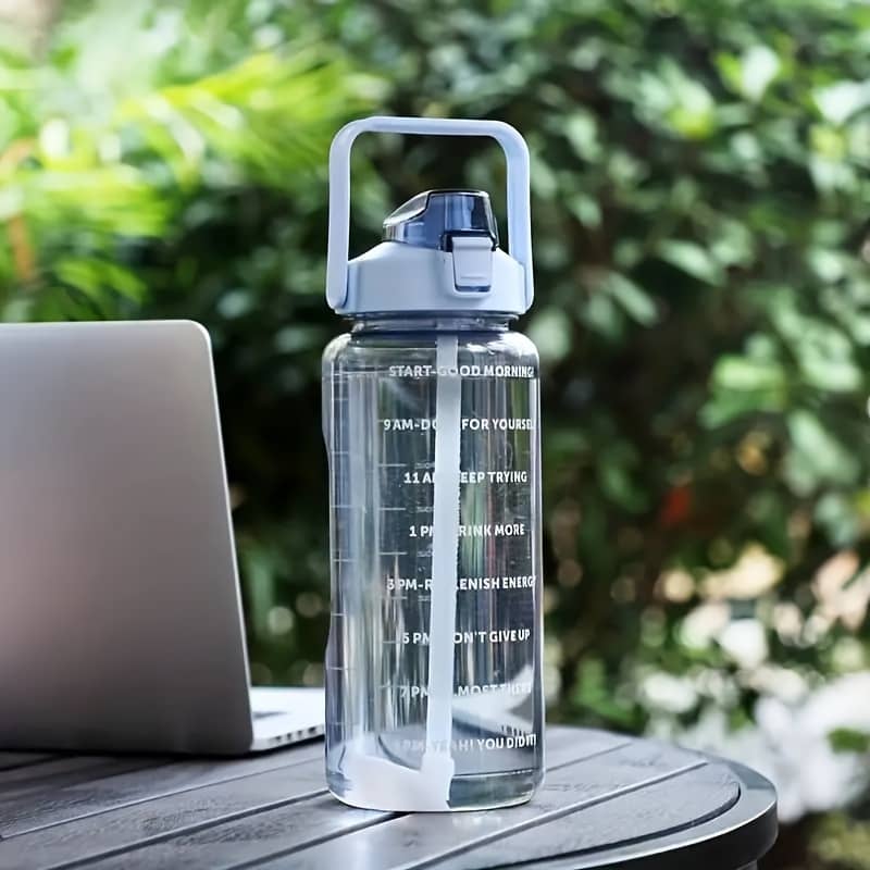 64oz Large Capacity Sports Water Bottle With Straw – Durable Polycarbonate, Leakproof For Running & Fitness, Ideal For Outdoor Activities Dining & Entertaining Shop Online at Dubai Trades 2