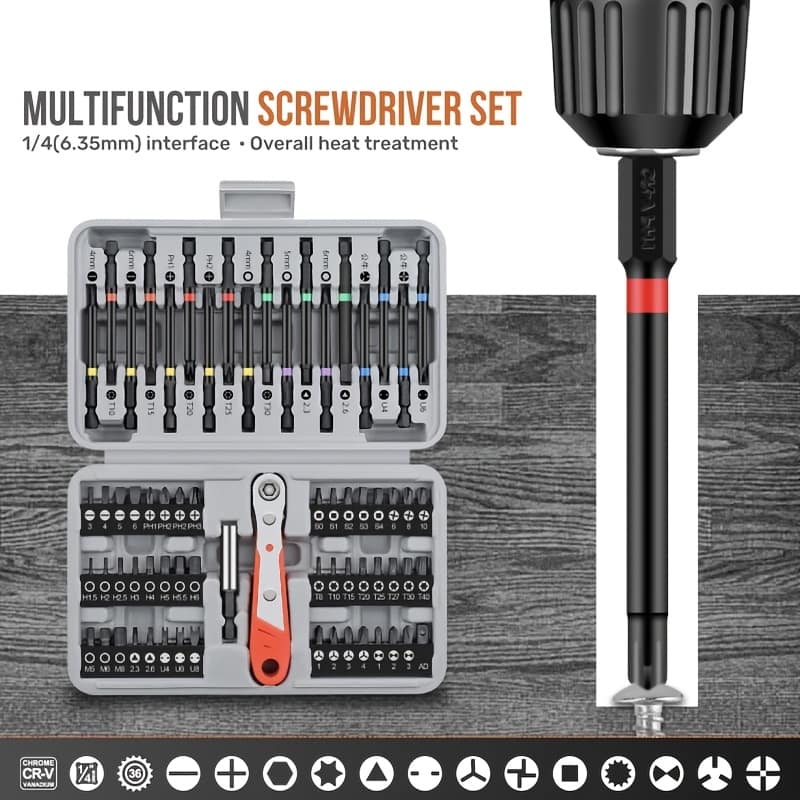 68pcs Security Bit Set With Ratchet Wrench – Steel, Includes Bits & Holder For Electric Drills & Screwdrivers 1,000 Volt Tool Sets Shop Online at Dubai Trades 2