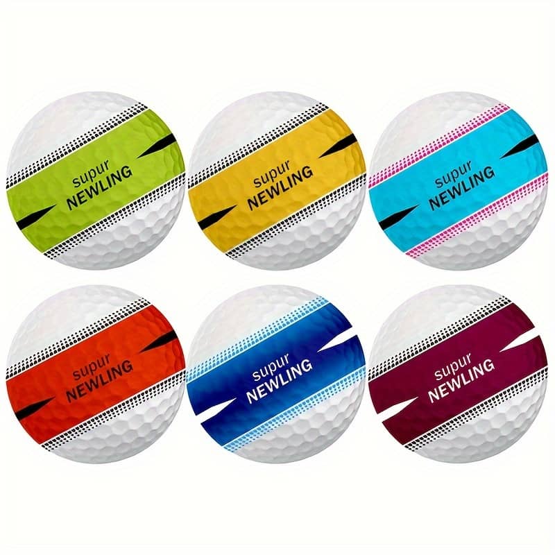 6pcs Golf Balls, 3 Layers, 360-degree Seamless Alignment, High-density Golf Balls For Powerful Long-distance Putting Distance Balls Shop Online at Dubai Trades 2