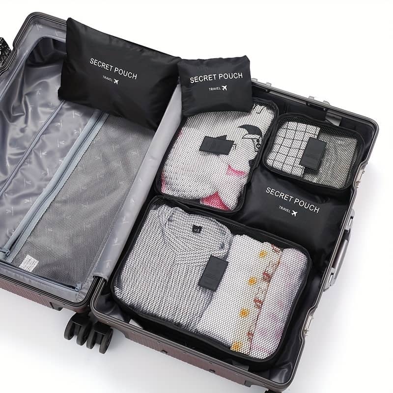 6pcs Travel Organizer, Multi-piece Bag, Multifunctional Lightweight Storage Bag, Dustproof Luggage Bag For Hotel Clothing, Shoes & Jewelry Shop Online at Dubai Trades 2
