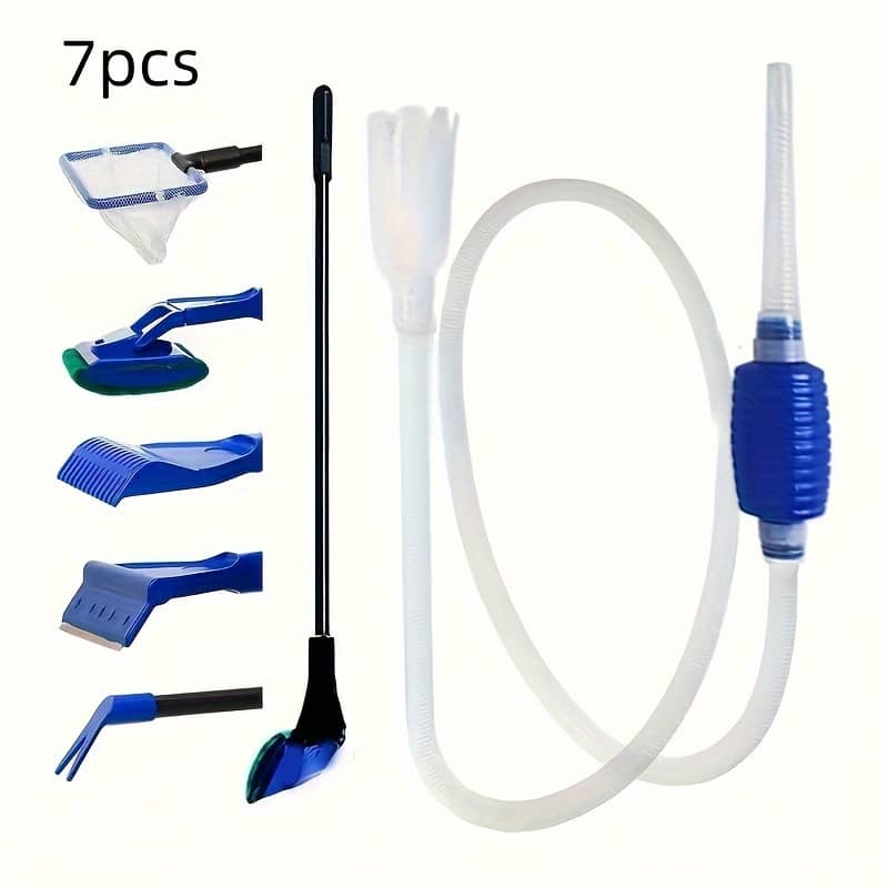 7pcs Set, Aquarium Water Changer, Siphon Hose For Water Change, Pump For Sand Washing And Waste Removal, Manual Cleaning Tool With Pump, Without Battery Aquarium Cleaners Shop Online at Dubai Trades 2