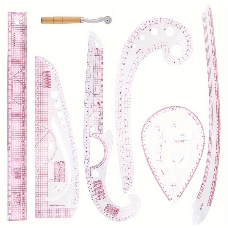 7pcs Sewing Curve Ruler Set, Plastic Dressmaking Drawing Templates, Mixed Color Sewing Accessories For Quilting & Garment Design Arts, Crafts & Sewing Shop Online at Dubai Trades 2