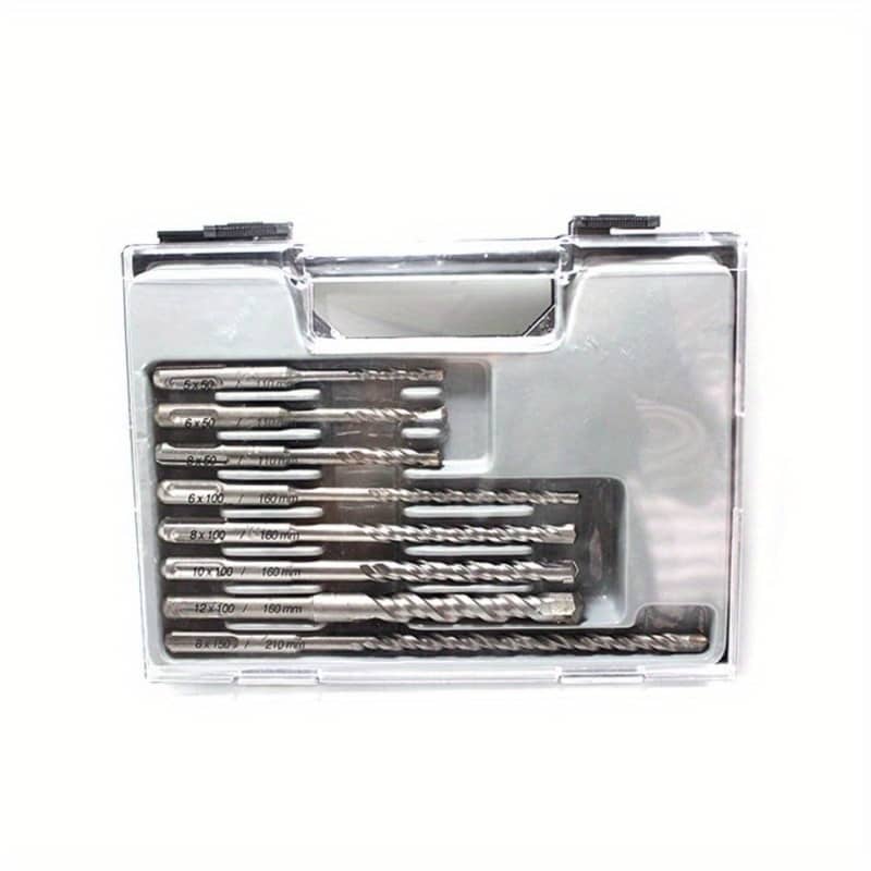 8pcs Sds Rotary Hammer Drill Bit Set – Durable Aluminum Alloy, Percussion Drill Bits For Concrete, Masonry, Block, Brick & Stone, Sizes 3/16″, 1/4″, 5/16″, 3/8″, 1/2″ Business, Industry & Science Shop Online at Dubai Trades 2