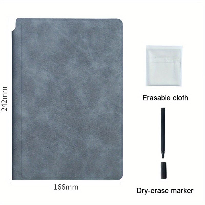 A5 Reusable Whiteboard Notebook With Leather Cover – Portable Weekly Planner, Math & Illustrations Erase , Includes Pen & Cloth, Ideal For Office & School, Notebooks For School Calendars, Planners & Personal Organizers Shop Online at Dubai Trades 2