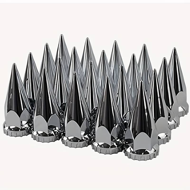 Abs Chrome Plastic Flange Nut Cover 4-3/4 Inch, Suitable For Semi-truck Threaded Flange Nut Cover, 20pcs In A Pack Accessories & Parts Shop Online at Dubai Trades 2