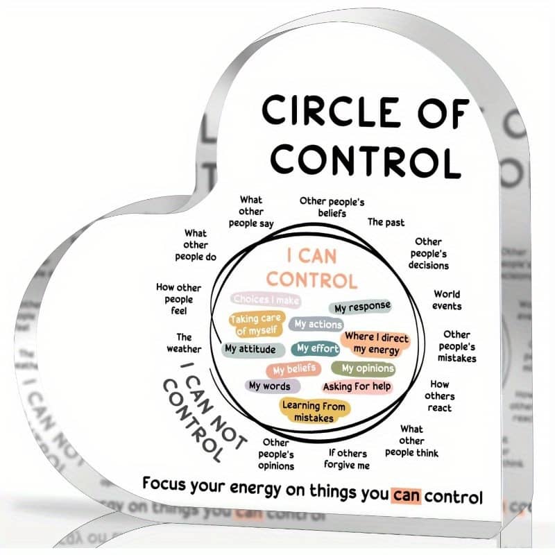 Acrylic Circle Of Control Sign For Mental Health Awareness – School Counselor Office Decor, Essential Counseling Office Decoration Arts & Crafts Supplies Shop Online at Dubai Trades 2