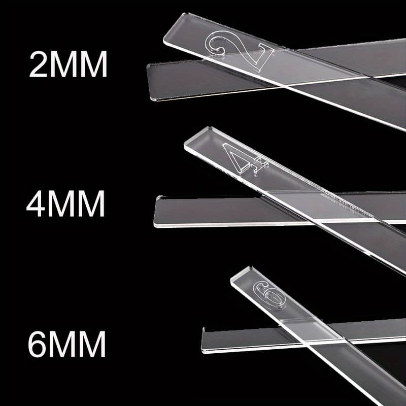 Acrylic Rolling Pin Set For – 3 Pairs Dough Leveling Ruler – Fondant Cake Rolling With Thickness Measurement – Biscuit Pizza Bread Dough – Tools Bakeware Shop Online at Dubai Trades 2