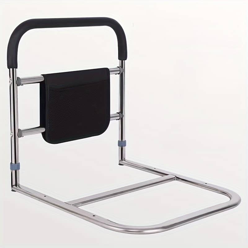 Adjustable Bed Assist Rail Handle – Stainless Steel Safety Bedside Handrail For Elderly, Fits 99% Of Beds Bed Safety Handles & Rails Shop Online at Dubai Trades 2