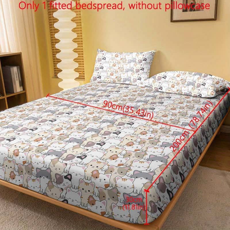 Adorable Print Fitted Sheet – Soft Brushed Polyester, Deep For , Machine Washable – Bedroom & (pillowcase Not Included) Bedding Shop Online at Dubai Trades 2