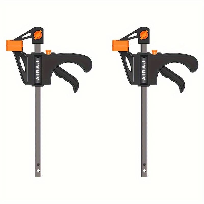 Airaj 4 Inch 2pcs/5pcs Woodworking Clips Wholesale F Clamp Clip Hard Ratchet Release Diy Carpentry Hand Vise Tools, Suitable For Home Decoration, Fixing Workpieces, Etc Angle Clamps Shop Online at Dubai Trades 2
