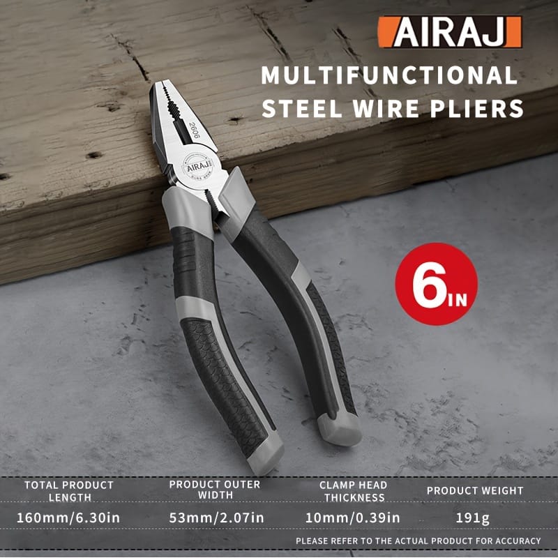 Airaj Multifunctional Alloy Needle-nose Pliers, Heavy-duty Wire Stripping Electrician Pliers With Strong Shear Force And Smooth Incision – Hand Tools Business, Industry & Science Shop Online at Dubai Trades 2