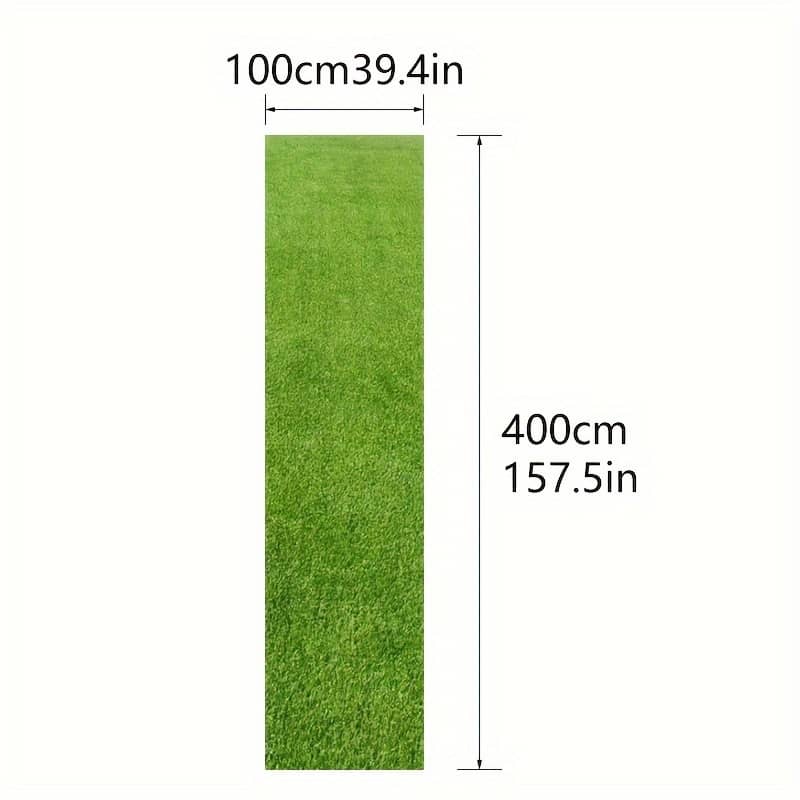 Artificial Grass Rug Outdoor Rectangle Non-slip Mat, Hand Washable Pp Material For Patio, Garden, School, Play Area – 100x400cm Outdoor Décor Shop Online at Dubai Trades 2