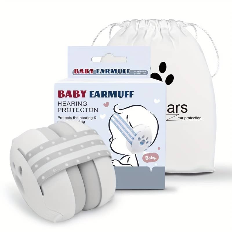 Baby Ear Protection Earmuffs For 0-3 Years – Phthalate-free Abs Material, Adjustable Anti-slip Headband, Hearing Protector For Outdoor, Sleep & Travel Baby Products Shop Online at Dubai Trades 2