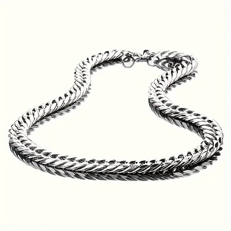 Bold Stainless Steel Chain Necklace For Men – Punk Rock Style, Chain , No Magnetic, 50cm/19.6in Length, 10mm/0.39in Width Clothing, Shoes & Jewelry Shop Online at Dubai Trades 2