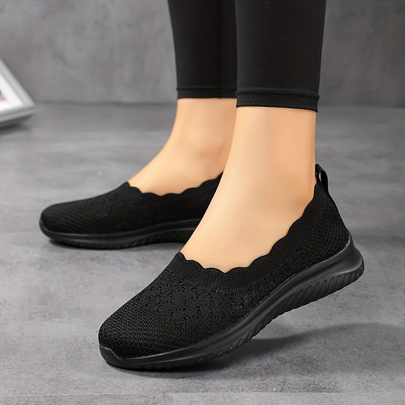 Breathable White Plus-size Women’s Slip-on Sneakers – Soft Sole, Knit Upper, Casual Walking Shoes, , Sizes 6 Clothing, Shoes & Jewelry Shop Online at Dubai Trades 2