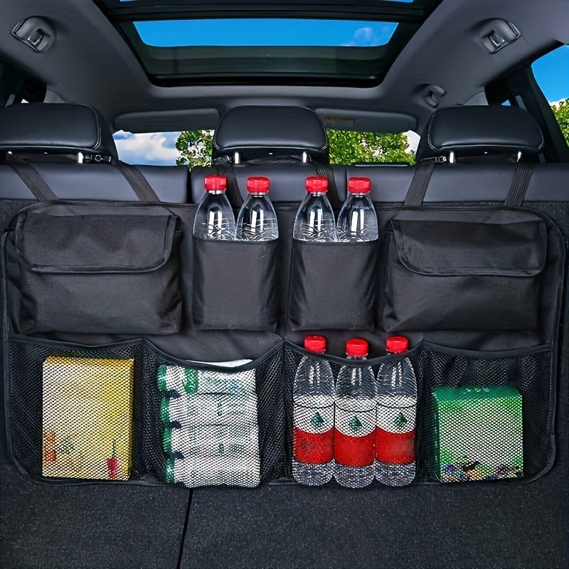 Car Trunk Hanging Storage Bag, Hanging Car Trunk Storage Bag With 8 Large Storage Bags, Super Large Capacity, Suv Car Waterproof Trunk Storage Bag Automotive Shop Online at Dubai Trades 2