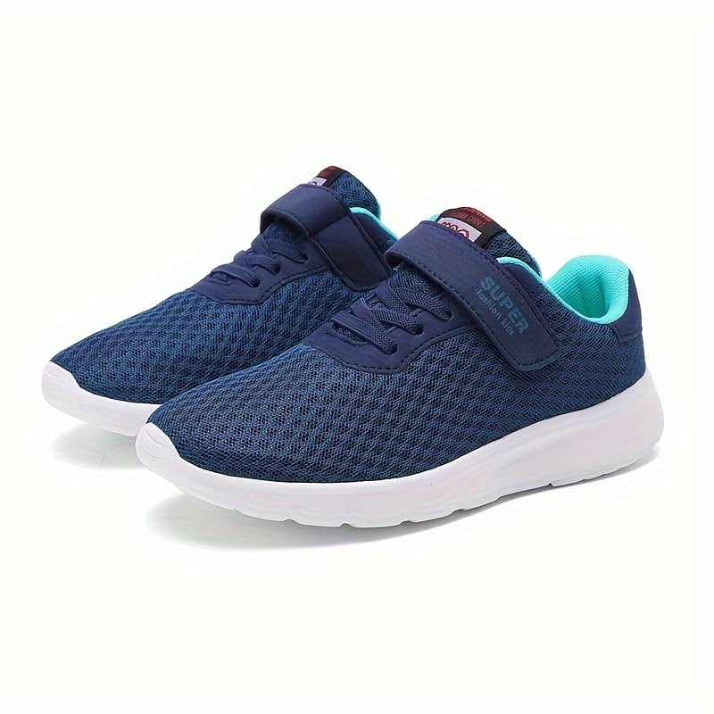 Casual Blue Breathable Mesh Sneakers For Boys, Outdoor Walking Running Shoes For Boys Shop Online at Dubai Trades 2