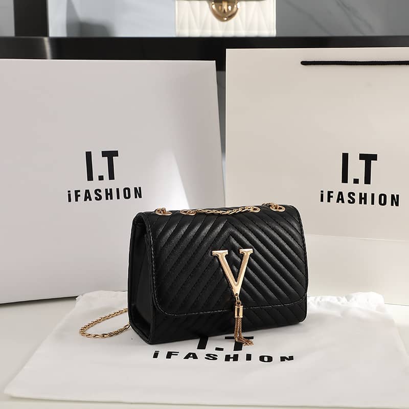 Classic Tassel Decor Mini Shoulder Bag, Quilted Detail Flap Chain Bag For Women, All- Textured Handbag Clothing, Shoes & Jewelry Shop Online at Dubai Trades 2