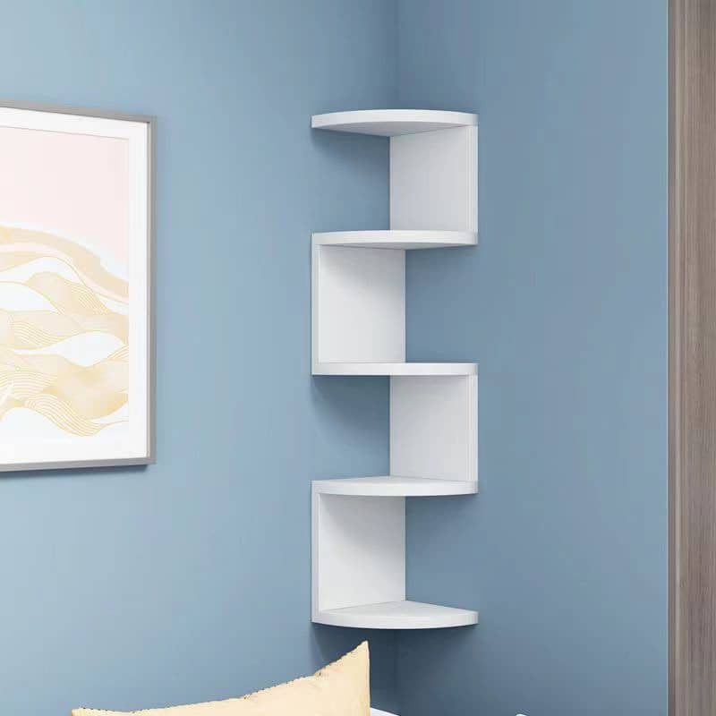 Corner Wall Shelf, Multi-tier Unfinished Plastic Storage Rack, Space-saving Kitchen Organizer, Home Wall Corner Shelf, Divider Bookshelf Corner Shelves Shop Online at Dubai Trades 2