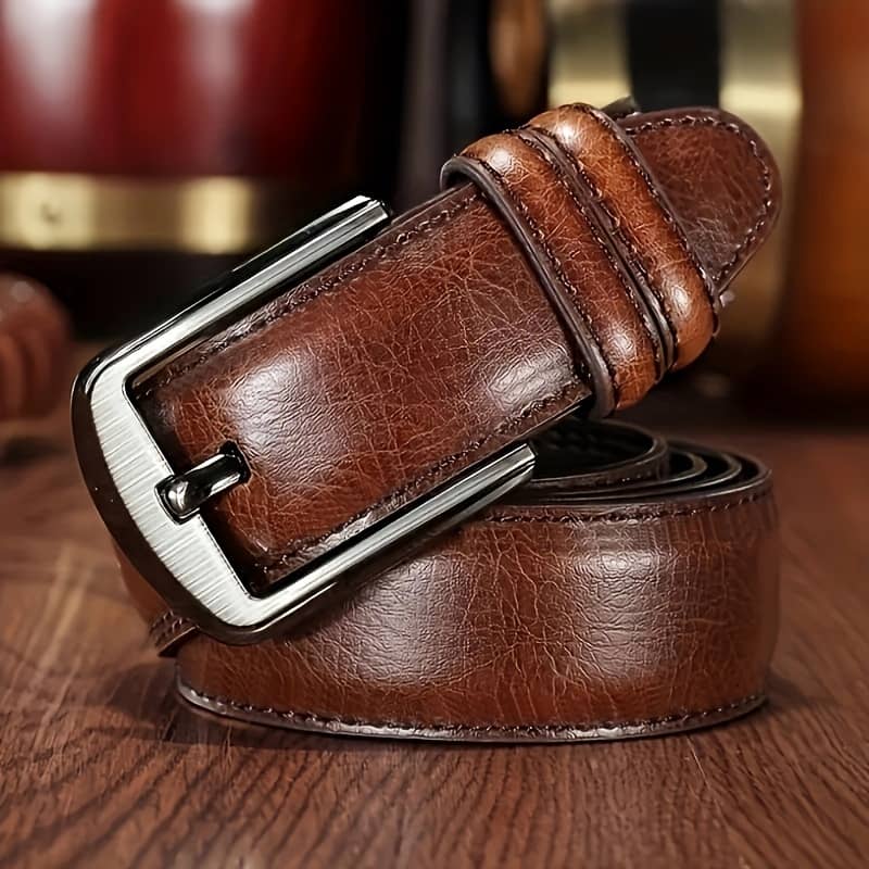 Cowhide Belt, Pin Buckle Belt, Middle-aged Belt, For Gifts Accessories Shop Online at Dubai Trades 2