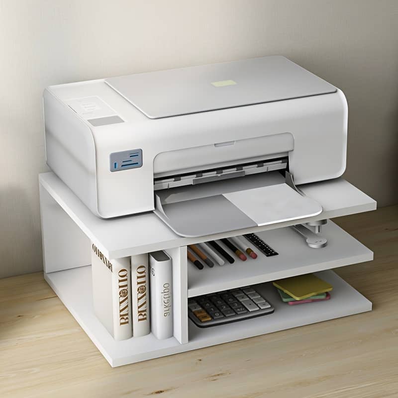 Desktop Stationery Storage Rack Printer Shelf Home Desk Storage Storage Shelves Desk Accessories & Workspace Organizers Shop Online at Dubai Trades 2